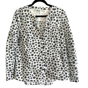NUMPH Anthropologie Abstract Print Button Down Shirt Blouse - Sz 38 (M)